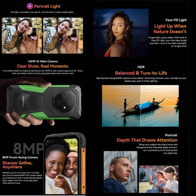 Blackview FORT 1, 4GB+128GB, 6,56 polegadas Android 15 Unisoc UMS9230E T615 Octa Core, Rede: 4G, OTG, NFC, 4GB+128GB