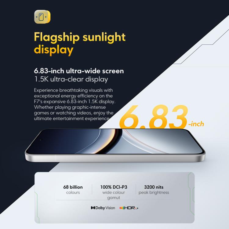Xiaomi POCO F7 Global, 12GB+256GB, Leitor de Impressões Digitais no Ecrã, 6,83 polegadas Xiaomi HyperOS 2 Snapdragon 8s Gen 4 Octa Core, NFC, Rede: 5G, 12GB+256GB