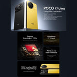 Xiaomi POCO F7 Ultra Global, 12GB+256GB, Leitor de Impressões Digitais no Ecrã, 6,67 polegadas Xiaomi HyperOS 2 Snapdragon 8 Elite Octa Core, NFC, Rede: 5G, 12GB+256GB