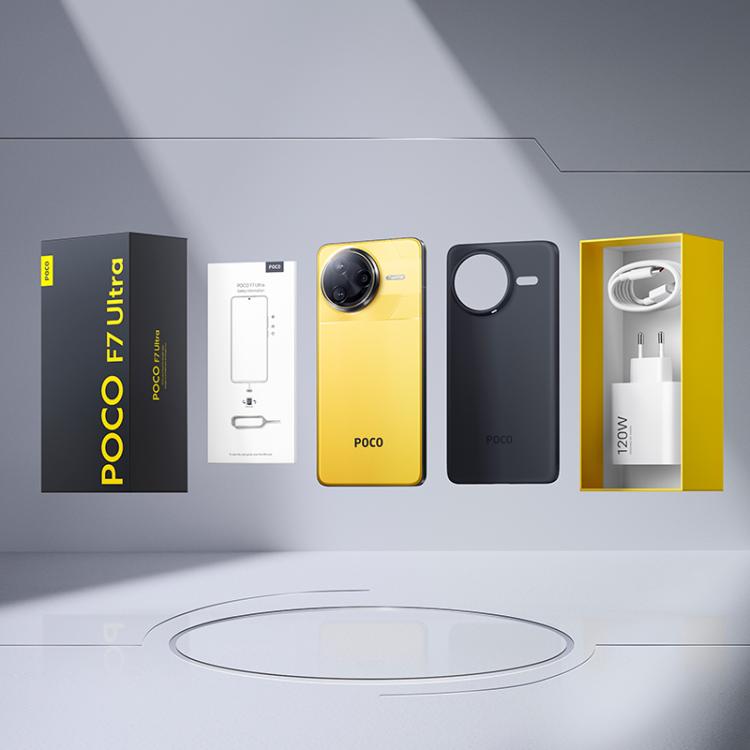 Xiaomi POCO F7 Ultra Global, 12GB+256GB, Leitor de Impressões Digitais no Ecrã, 6,67 polegadas Xiaomi HyperOS 2 Snapdragon 8 Elite Octa Core, NFC, Rede: 5G, 12GB+256GB