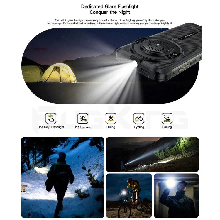 Ulefone RugKing, 8GB+256GB, Telemóvel Robusto IP68/IP69K, 5,99 polegadas Android 15 Unisoc T7255 Octa Core, Rede: 4G, NFC, OTG, RugKing, 8GB+256GB