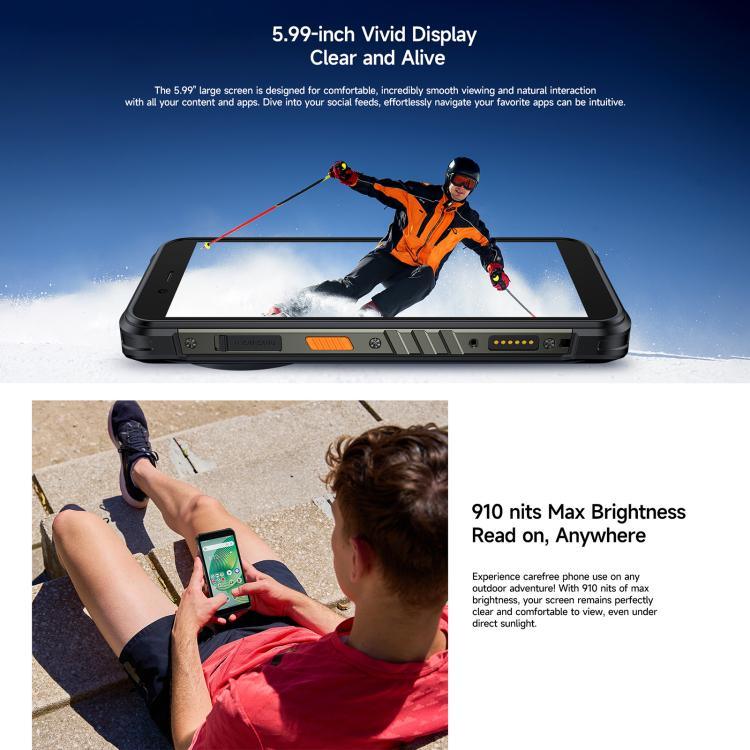 Ulefone RugKing, 8GB+256GB, Telemóvel Robusto IP68/IP69K, 5,99 polegadas Android 15 Unisoc T7255 Octa Core, Rede: 4G, NFC, OTG, RugKing, 8GB+256GB