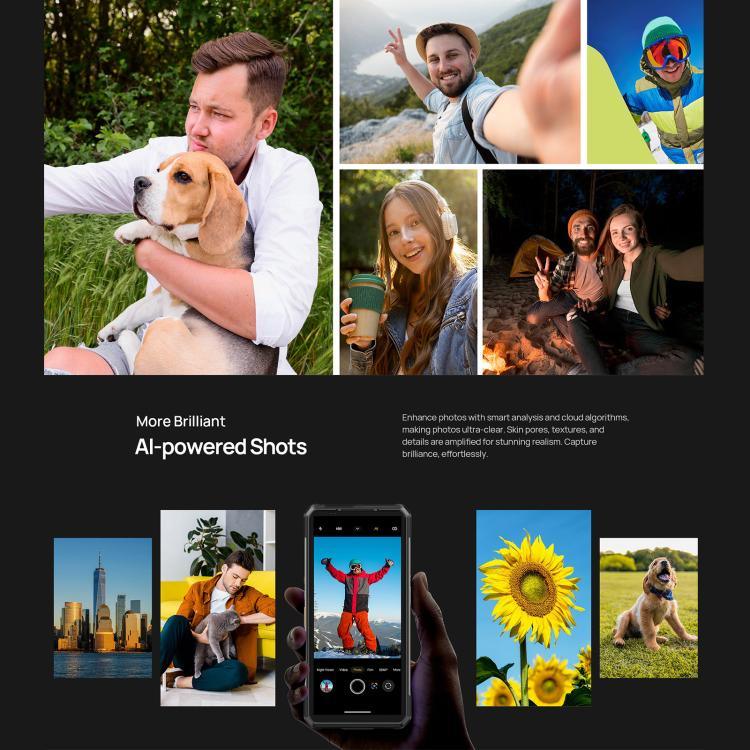 Ulefone Armor 34+, 16GB+512GB, Visão Noturna, Telemóvel robusto IP68/IP69K, 6,95 polegadas Android 15 MediaTek Dimensity 7400X Octa Core, Rede: 5G, NFC, OTG, Armor 34+