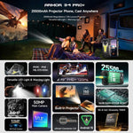 Ulefone Armor 34 Pro+ Projetor, 16GB+512GB, Visão Noturna, Telemóvel robusto IP68/IP69K, 6,95 polegadas Android 15 MediaTek Dimensity 7400X Octa Core, Rede: 5G, NFC, OTG, Armor 34 Pro+