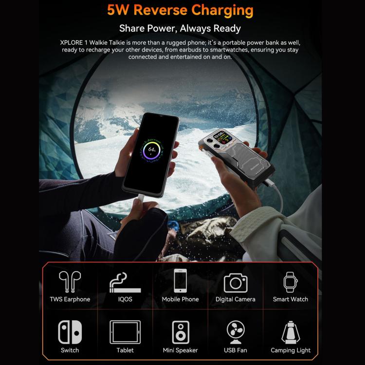 Blackview XPLORE 1 Walkie Talkie Telemóvel Robusto, 12GB+256GB, 6,78 polegadas Android 15 Dimensity 7050 MT8791V/HZA Octa Core, Rede: 5G, OTG, NFC, XPLORE 1 Walkie Talkie 12GB+256GB