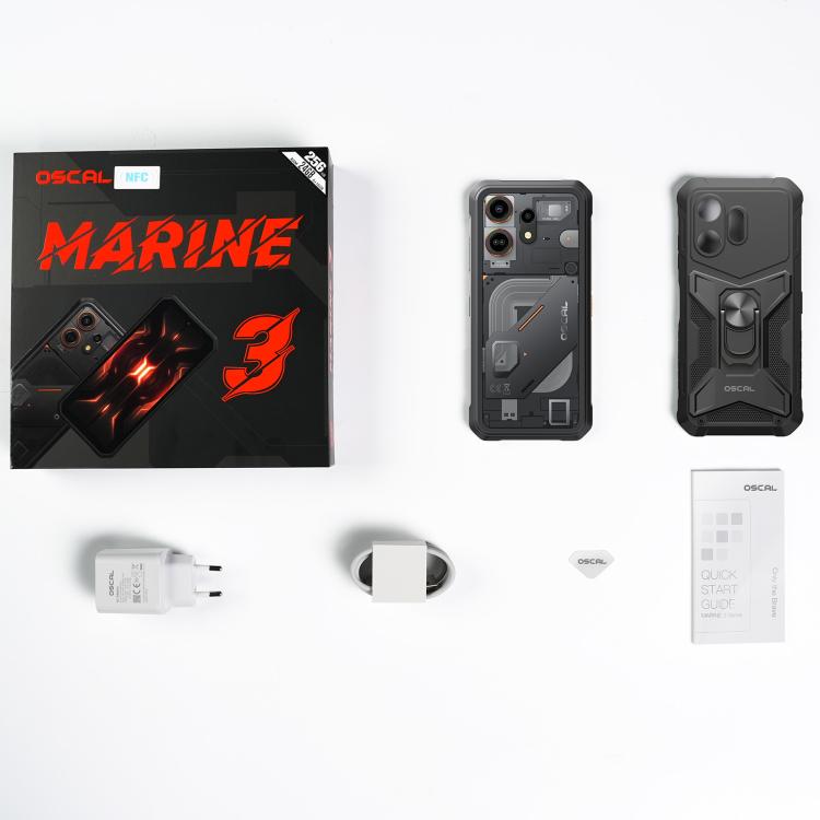 Blackview Oscal Marine 3, 8GB+128GB, 6,56 polegadas Android 15 Unisoc UMS9230E T615 Octa Core, Rede: 4G, OTG, NFC, 8GB+128GB