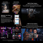Blackview FORT 2 Telemóvel Robusto, 8GB+256GB, 6,56 polegadas Android 15 MediaTek MT6769V/CB Helio G81 Octa Core, Rede: 4G, OTG, NFC, 8GB+256GB