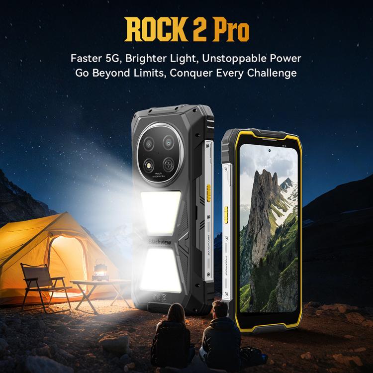Blackview ROCK 2 Pro Telemóvel Robusto, 8GB+256GB, 6,67 polegadas Android 16 Unisoc UMS9620 T8100 Octa Core, Rede: 5G, OTG, NFC