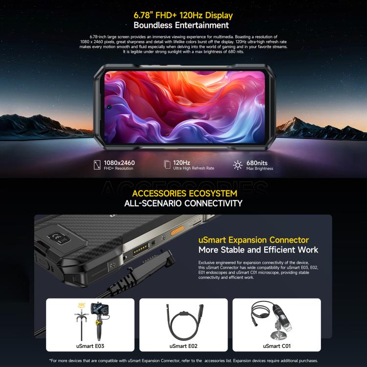 Telefone Robusto Ulefone Armor 27T+, 12GB+256GB, Imagem Térmica, Visão Noturna, 10600mAh, 6,78 polegadas Android 14 MediaTek Helio G99 Octa Core, Rede: 4G, NFC, OTG, Armor 27T+