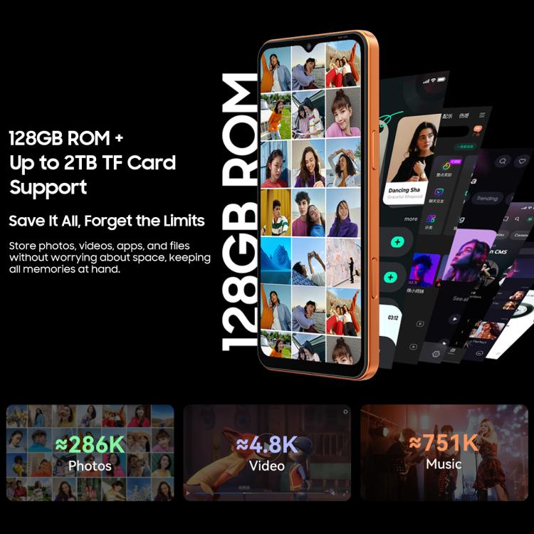 Blackview WAVE 7C, 4GB+128GB, 6,56 polegadas Android 16 Unisoc UMS312 Tiger T310 Quad Core, Rede: 4G, OTG, 4GB+128GB