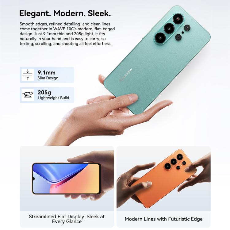Blackview WAVE 10C, 4GB+128GB, 6,88 polegadas Android 16 Unisoc UMS312 / T310 Octa Core, Rede: 4G, OTG, WAVE 10C, 4GB+128GB