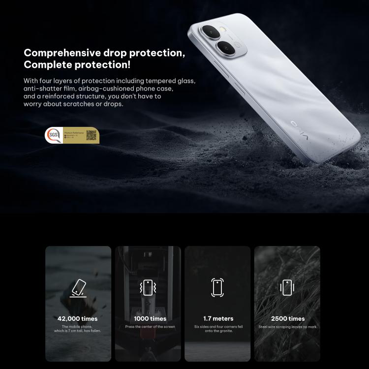 vivo Y500i, 8GB+512GB, Leitor de Impressões Digitais Lateral, 6,75 polegadas Android 16 OriginOS 6 Snapdragon 4 Gen Octa Core, OTG, NFC, Rede: 5G, 8GB+512GB