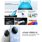 vivo Y300i, 12GB+512GB, Face ID / Impressão Digital Lateral, 6,68 polegadas Android 15 OriginOS 5 Snapdragon 4 Gen 2 Octa Core, OTG, NFC, Rede: 5G, 12GB+512GB