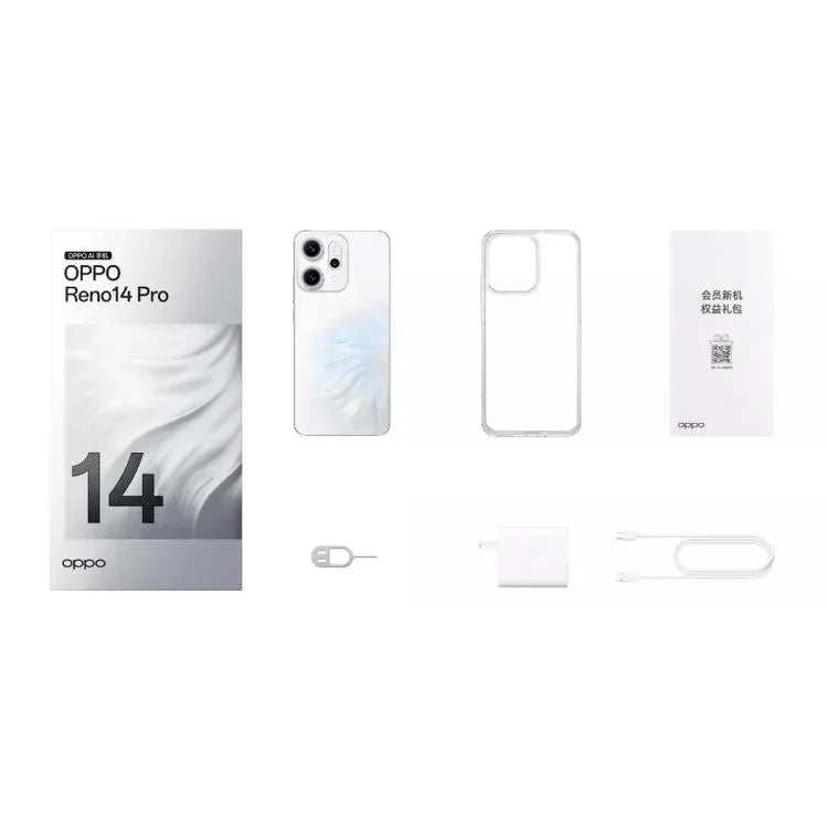 OPPO Reno14 Pro Telefone AI, 16GB+1TB, Impressão Digital no Ecrã, 6,83 polegadas ColorOS 15.0 Dimensity 8450 Octa Core, NFC, OTG, Rede: 5G, 16GB+1TB