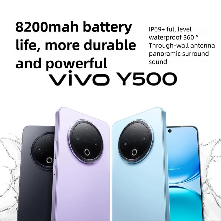 vivo Y500, 12GB+256GB, 6,77 polegadas Android 15 OriginOS 5 Dimensity 7300 Octa Core, OTG, NFC, Rede: 5G, 12GB+256GB