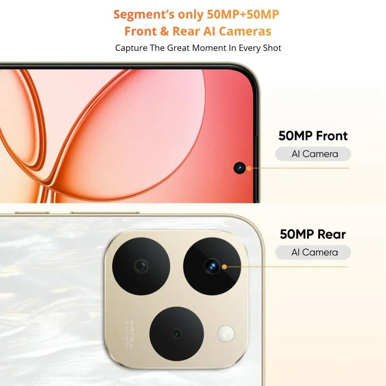 Realme 15T, 12GB+256GB, Identificação por Impressão Digital no Ecrã, 6,57 polegadas Realme UI 6.0 Android 15 MediaTek Dimensity 6400 Max Octa Core, NFC, Rede: 5G, 12GB+256GB