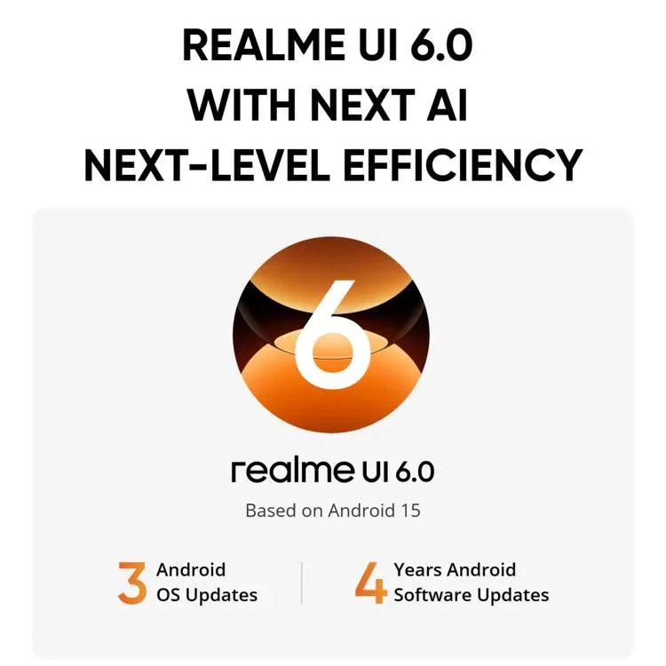 Realme 15T, 12GB+512GB, Screen Fingerprint Identification, 6.57 inch Realme UI 6.0 Android 15 MediaTek Dimensity 6400 Max Octa Core, NFC, Network: 5G, 12GB+512GB