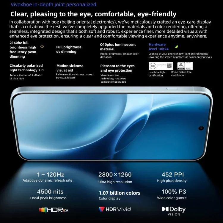vivo X300 Pro, 12GB+256GB, 6,78 polegadas OriginOS 6 Android 16 Dimensity 9500 Octa Core, OTG, NFC, Rede: 5G, 12GB+256GB