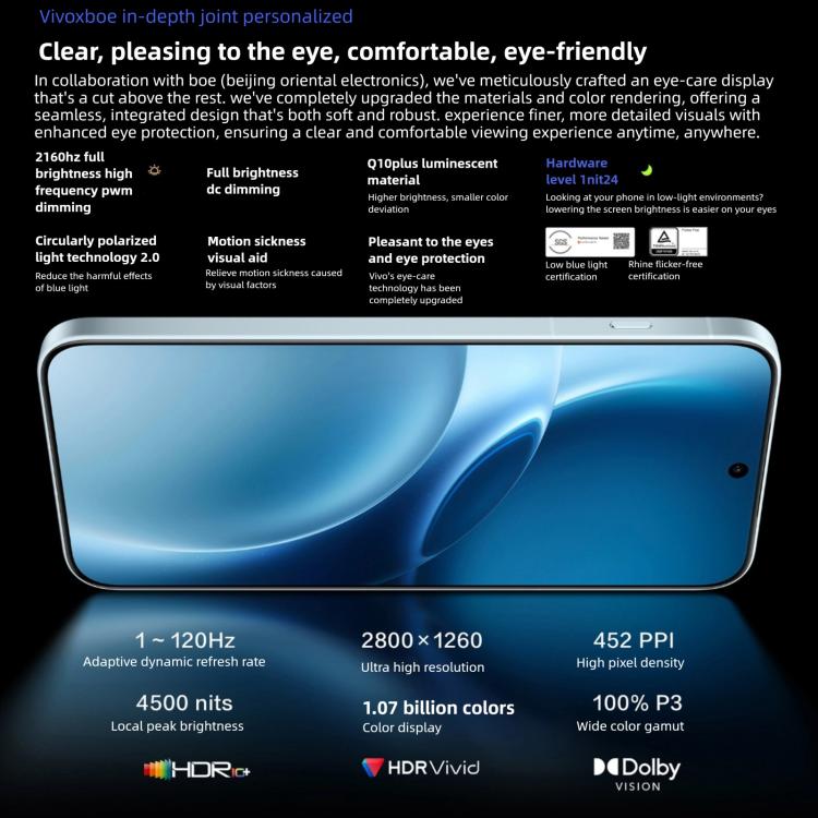 vivo X300 Pro, 16GB+512GB, 6,78 polegadas OriginOS 6 Android 16 Dimensity 9500 Octa Core, OTG, NFC, Rede: 5G, 16GB+512GB