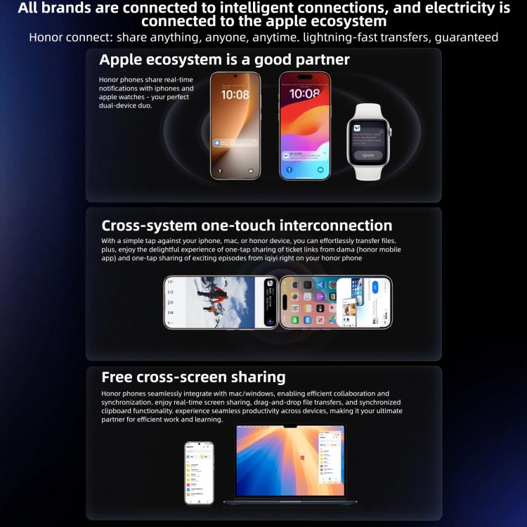 Honor Magic8, 16GB+1TB, Leitor de Impressões Digitais no Ecrã, 6,58 polegadas MagicOS 10.0 / Android 16 Snapdragon 8 Elite Gen 5 Octa Core, Rede: 5G, NFC, OTG, 16GB+1TB