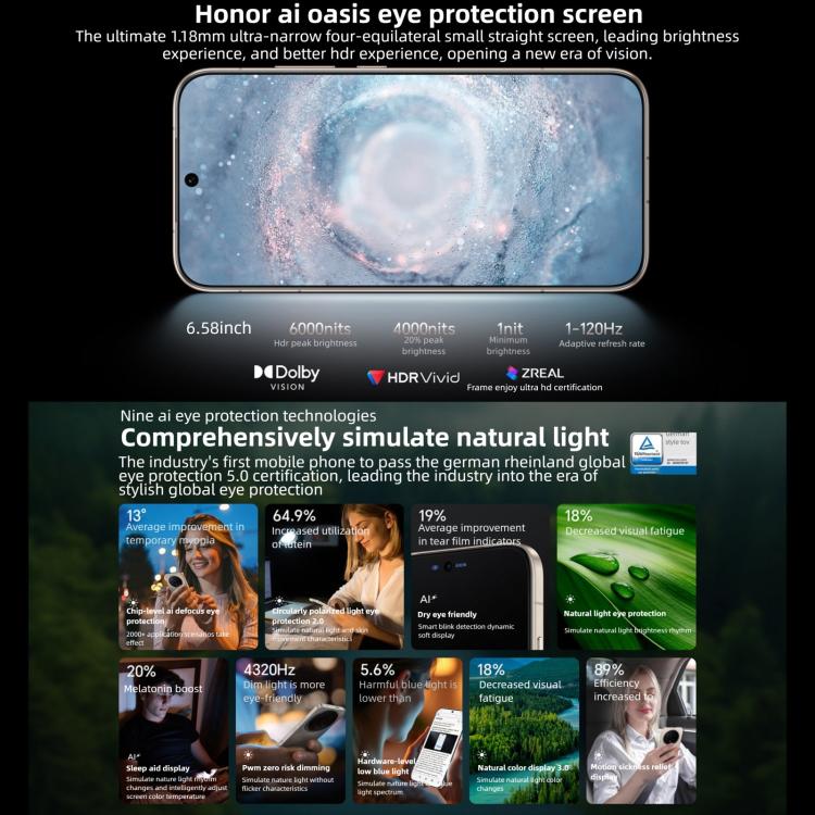 Honor Magic8 Pro, 16GB+1TB, Leitor de Impressões Digitais no Ecrã, 6,71 polegadas MagicOS 10.0 / Android 16 Snapdragon 8 Elite Gen 5 Octa Core, Rede: 5G, NFC, OTG, 16GB+1TB