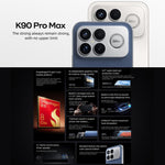 Xiaomi Redmi K90 Pro Max, 12GB+512GB, 6,9 polegadas Xiaomi HyperOS 3 Snapdragon 8 Elite Gen 5 Octa Core, NFC, Rede: 5G, 12GB+512GB