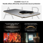 HUAWEI Mate 70 Air, 12GB+256GB, Identificação por Impressão Digital Lateral, 7 polegadas HarmonyOS 5.1 Kirin 9020B, NFC, OTG, Sem Suporte Google Play, 12GB+256GB