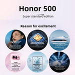 Honor 500, 12GB+512GB, Impressão digital no ecrã, 6,55 polegadas MagicOS 10.0 / Android 16 Snapdragon 8s Gen 4 Octa Core, Rede: 5G, NFC, OTG, Honor 500, 12GB+512GB