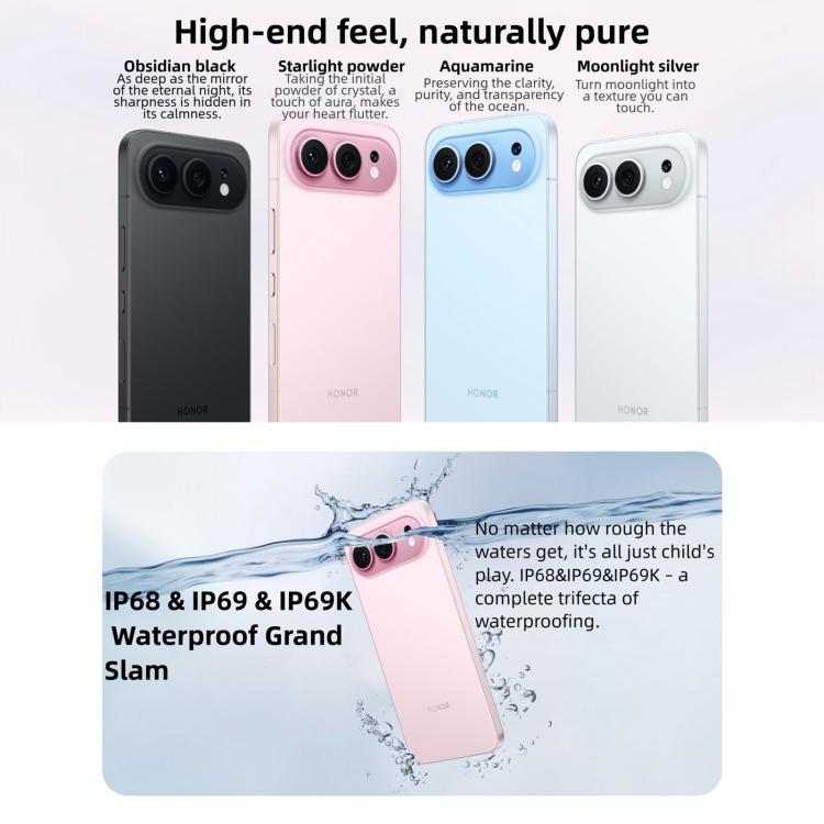 Honor 500, 12GB+512GB, Impressão digital no ecrã, 6,55 polegadas MagicOS 10.0 / Android 16 Snapdragon 8s Gen 4 Octa Core, Rede: 5G, NFC, OTG, Honor 500, 12GB+512GB