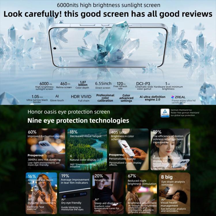 Honor 500 Pro, 12GB+512GB, Leitor de Impressões Digitais no Ecrã, 6,55 polegadas MagicOS 10.0 / Android 16 Snapdragon 8 Elite Gen 4 Octa Core, Rede: 5G, NFC, OTG, Honor 500 Pro, 12GB+512GB