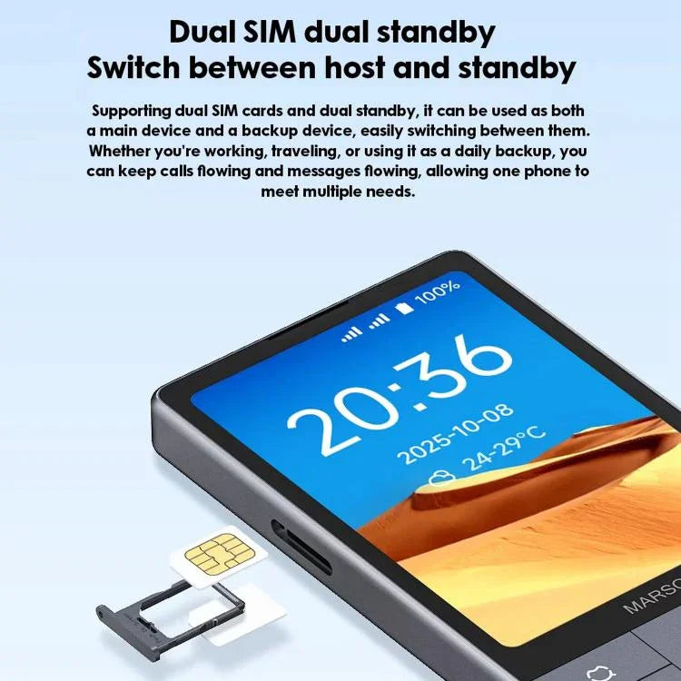 Smartphone com Teclado para Idosos DUOQIN F25, 6GB+128GB, 3,54 polegadas Android 14 MTK8786 Octa-Core, Rede: 4G