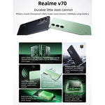 Realme V70, 6GB+128GB, Realme UI 6.0 Android 15 Dimensity 6300 5G Octa Core de 6,67 polegadas, Rede: 5G, 6GB+128GB