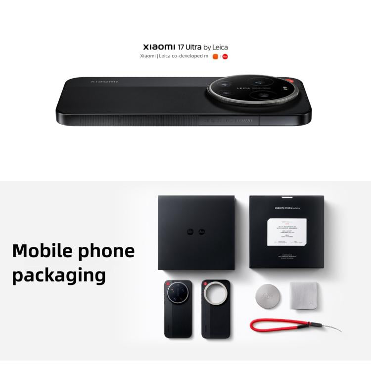 Xiaomi 17 Ultra By Leica, 16GB+512GB, impressão digital ultrassónica 3D, 6,9 polegadas Xiaomi HyperOS 3 Snapdragon 8 Elite Gen 5 Octa Core, NFC, Rede: 5G, By Leica, 16GB+512GB