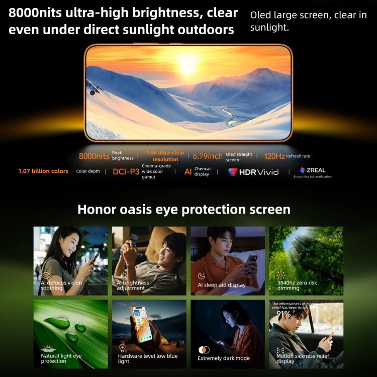 Honor Power2, 12GB+256GB, Bateria de 10080mAh, 6,79 polegadas MagicOS 10.0 / Android 16 Dimensity 8500 Elite Octa Core, Rede: 5G, NFC, OTG, 12GB+256GB