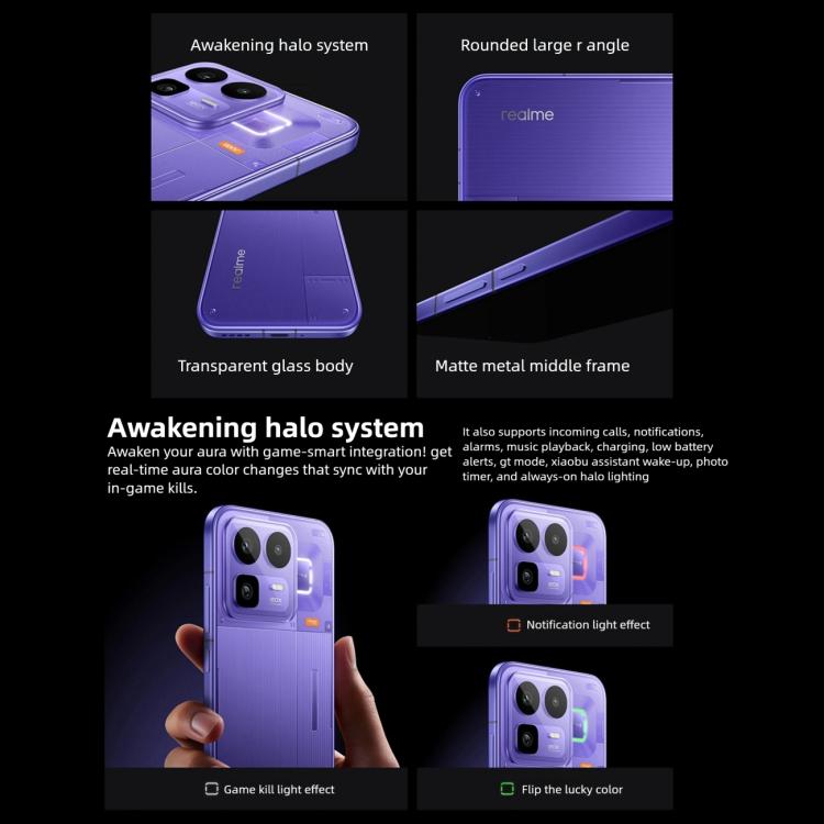 Realme Neo8, 16GB+1TB, Leitor de Impressões Digitais Ultrassónico no Ecrã, 6,78 polegadas Realme UI 7.0 Snapdragon 8 Gen 5 Octa Core, OTG, NFC, Rede: 5G, 16GB+1TB
