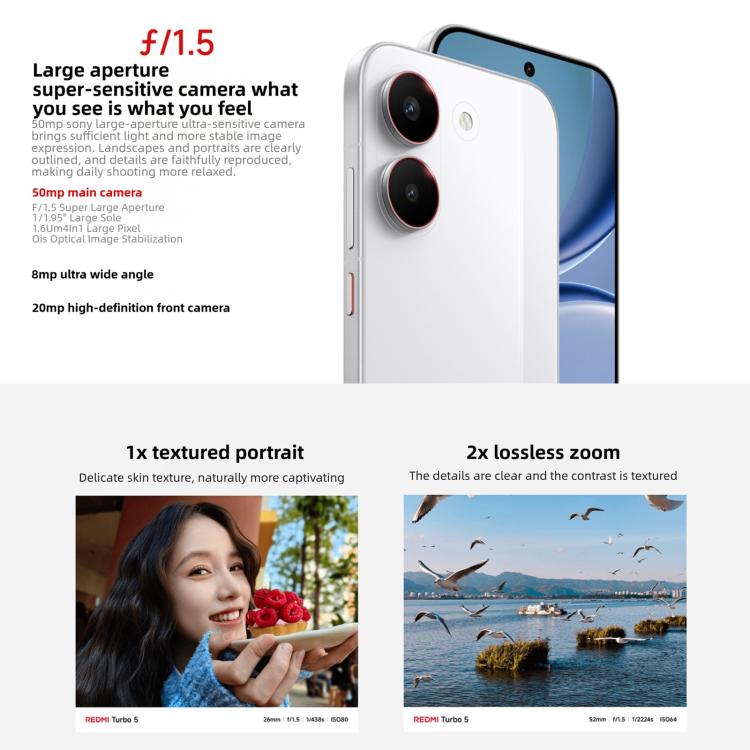 Xiaomi REDMI Turbo 5, 16GB+512GB, 6.59 polegadas Xiaomi HyperOS 3 Dimensity 8500-Ultra Octa Core, NFC, Rede: 5G, 16GB+512GB