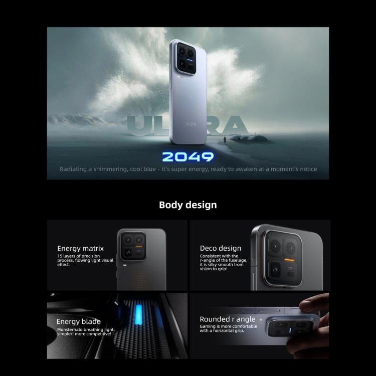 vivo iQOO 15 Ultra, 16GB+512GB, Leitor de Impressões Digitais 3D Ultrassónico, 6,85 polegadas Android 16 OriginOS 6 Snapdragon 8 Elite Gen 5 Octa Core, OTG, NFC, Rede: 5G, Suporta Google Play, 16GB+512GB