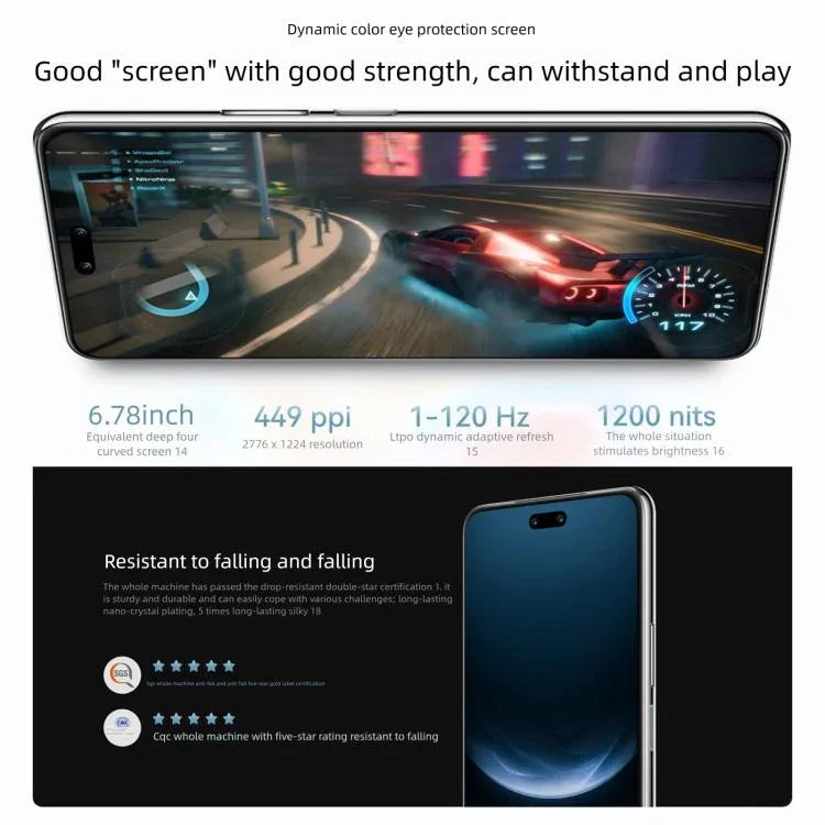 Huawei nova 14 Pro, 12GB+512GB, Identificação por Impressão Digital Lateral, 6,78 polegadas HarmonyOS 5.0, NFC, OTG, Não Suporta Google Play, 12GB+512GB, nova 14 Pro, 12GB+512GB
