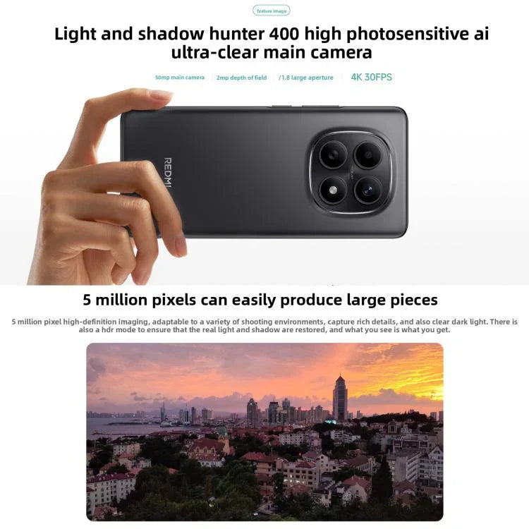 Xiaomi Redmi Note 15 5G, 8GB+128GB, 6,77 polegadas Xiaomi HyperOS 2 Snapdragon 6 Gen 3 Octa Core, Rede: 5G, 8GB+128GB