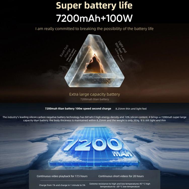 Realme GT7, 12GB+256GB, 6,8 polegadas Android 15 / Realme UI 6.0 MediaTek Dimensity 9400+ Octa Core, NFC, Rede: 5G, Suporta Google Play, 12GB+512GB