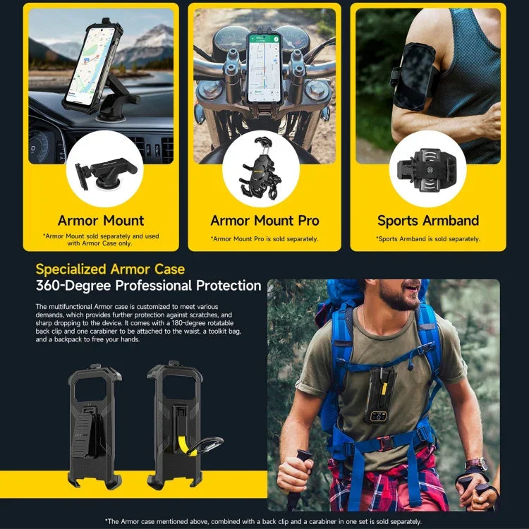 Ulefone Armor 27 Pro Telemóvel Robusto, 12GB+256GB, Visão Noturna, 10600mAh, 6,78 polegadas Android 14 MediaTek Dimensity 6300 Octa Core, Rede: 5G, NFC, Armor 27 Pro