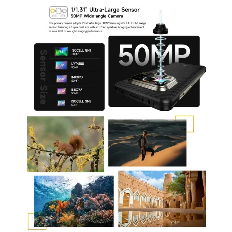 Ulefone Armor 25T Telemóvel Robusto, 6GB+256GB, Imagem Térmica, 6,78 polegadas Android 14 MediaTek Helio G99 Octa Core, Rede: 4G, NFC, OTG, Armor 25T