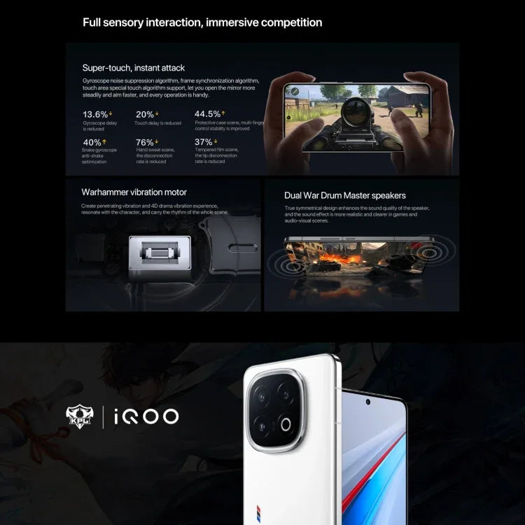 vivo iQOO 13, 16GB+1TB, Face ID / Identificação por Impressão Digital no Ecrã, 6,82 polegadas Android 15 OriginOS 5 Snapdragon 8 Elite Octa Core, OTG, NFC, Rede: 5G, Suporta Google Play, 16GB+1TB
