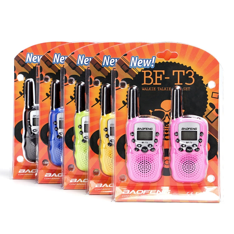 2 PCS BaoFeng BF-T3 1W Rádio de Banda Única para Crianças Walkie Talkie Portátil com Função de Monitorização, Ficha EU, BF-T3 Ficha EU