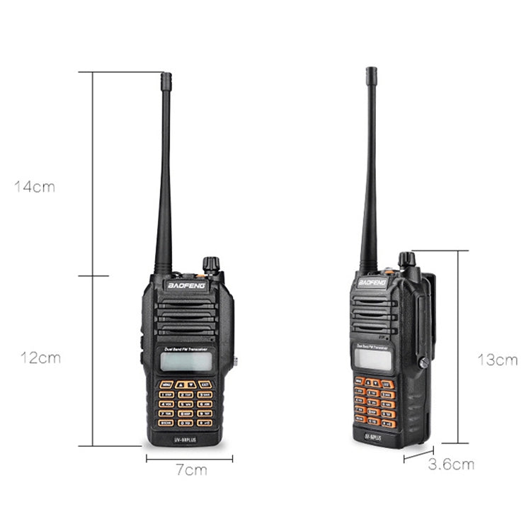 BaoFeng BF-UV9R Plus 10W Rádio Portátil Impermeável de Banda Dupla com Antena Walkie Talkie, Ficha EU, BF-UV9Rplus Ficha EU
