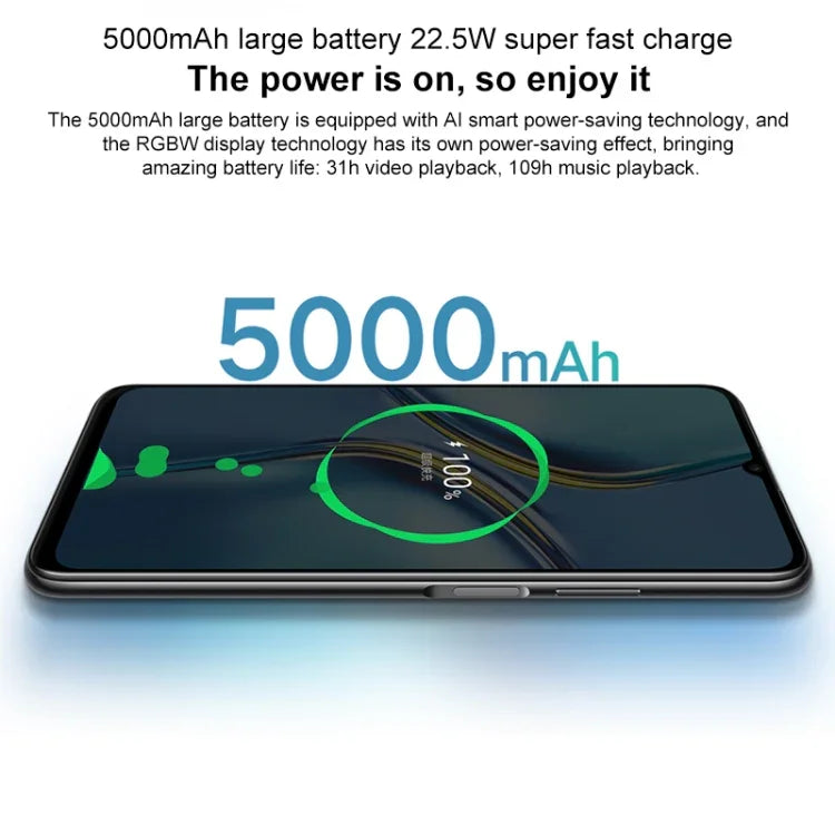 Câmaras Duplas Traseiras, Identificação por Impressão Digital Lateral, Bateria de 5000mAh, Ecrã de 7.09 polegadas Magic UI 5.0 (Android R) Dimensity 900 Octa Core até 2.4GHz, Rede: 5G, NFC, Sem Suporte Google Play, X30 Max 5G 8GB+128GB