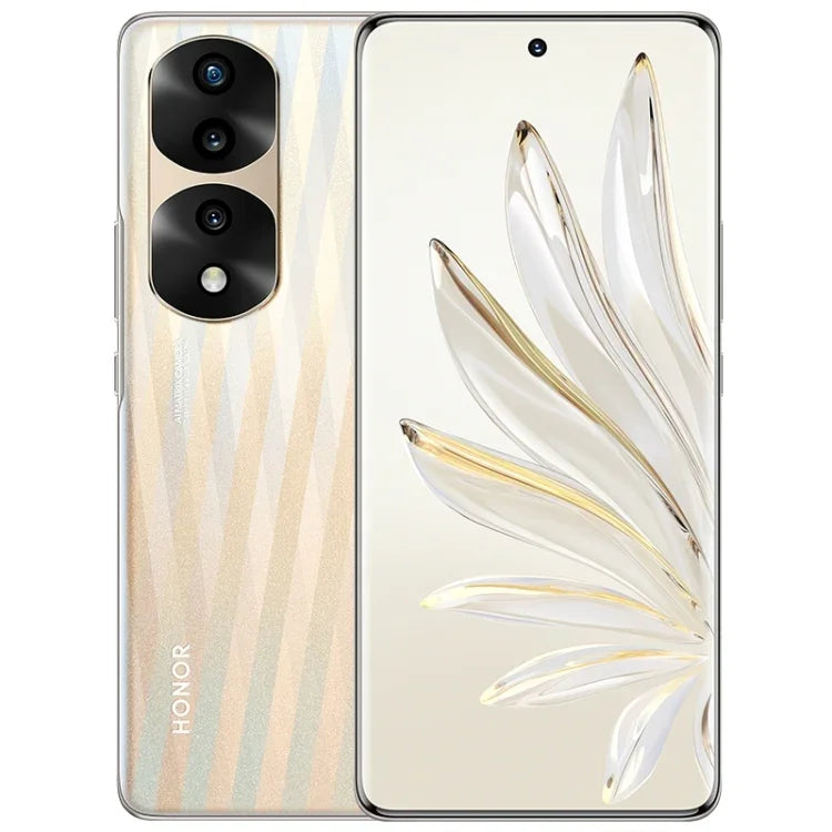 Três Câmaras Traseiras, Identificação de Impressão Digital no Ecrã, 6.78 polegadas Magic UI 6.1 Dimensity 9000 Octa Core até 3.05GHz, Rede: 5G, OTG, NFC, Não Suporta Google Play, Honor 70 Pro+ 5G 8GB+256GB