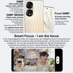 Três Câmaras Traseiras, Identificação de Impressão Digital no Ecrã, 6.78 polegadas Magic UI 6.1 Dimensity 9000 Octa Core até 3.05GHz, Rede: 5G, OTG, NFC, Não Suporta Google Play, Honor 70 Pro+ 5G 8GB+256GB