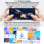 Três Câmaras Traseiras, Identificação de Impressão Digital no Ecrã, 6.78 polegadas Magic UI 6.1 Dimensity 9000 Octa Core até 3.05GHz, Rede: 5G, OTG, NFC, Não Suporta Google Play, Honor 70 Pro+ 5G 8GB+256GB
