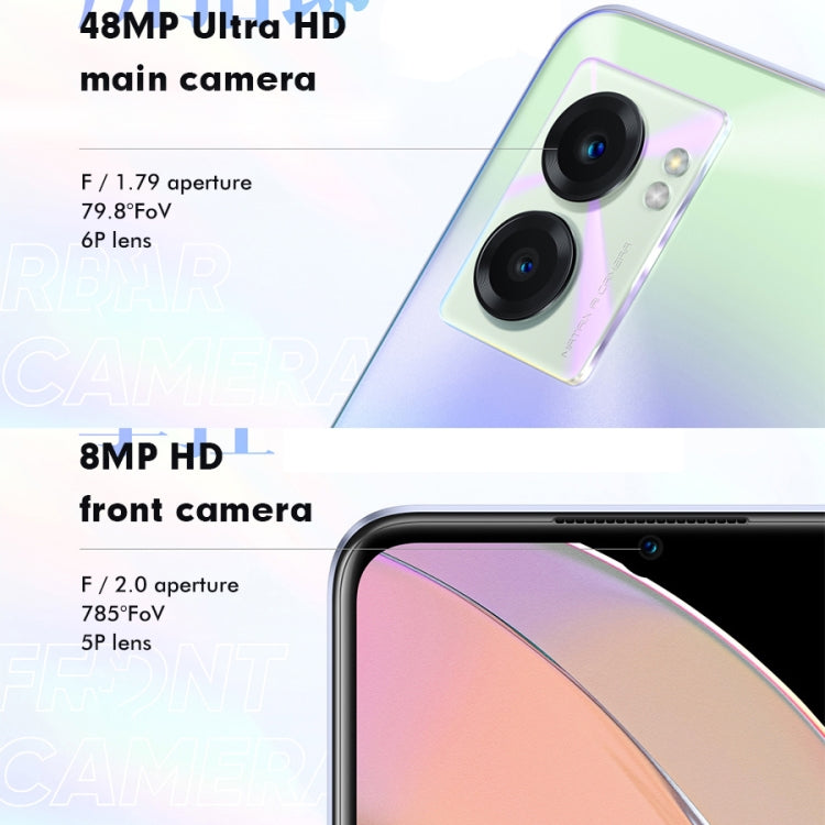Duas Câmaras Traseiras, Identificação de Impressão Digital Lateral, Bateria de 5000mAh, 6.58 polegadas Realme UI 3.0 / Android 12 MediaTek Dimensity 810 Octa Core até 2.4GHz, Rede: 5G, Suporte Google Play, 12GB+256GB
